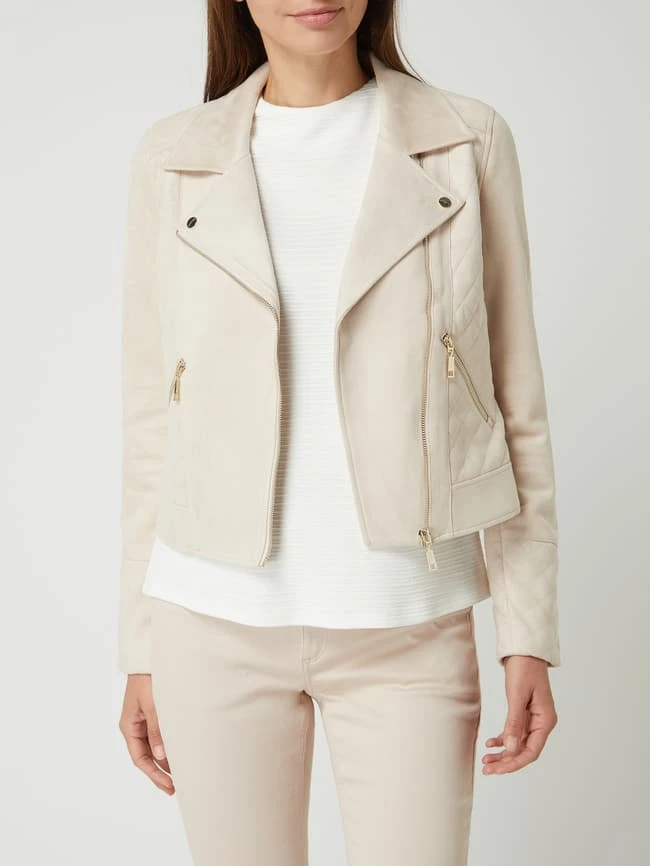 Comma Jacke Im Biker-Look - Sand 4 Comma Jacke Im Biker-Look - Sand – Bild 4