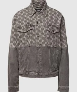 Karl Lagerfeld Jeansjacke Mit Logo-Muster - Hellgrau -Gipsy Shop 74r30li571642cib6co50iii75546i2f9h638i9j9944ce9p94o4id2l653j2hi88t856kpg95akkdac9so68db365gjep356grj0c1kcpj66e9h6gpm6d1h68om2opg68rj8pg