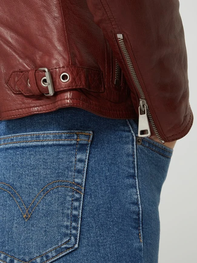 Freaky Nation Lederjacke Mit Webpelz Modell 'Biker Princess' - Wattiert - Bordeaux Rot 3 Freaky Nation Lederjacke Mit Webpelz Modell 'Biker Princess' - Wattiert - Bordeaux Rot – Bild 3