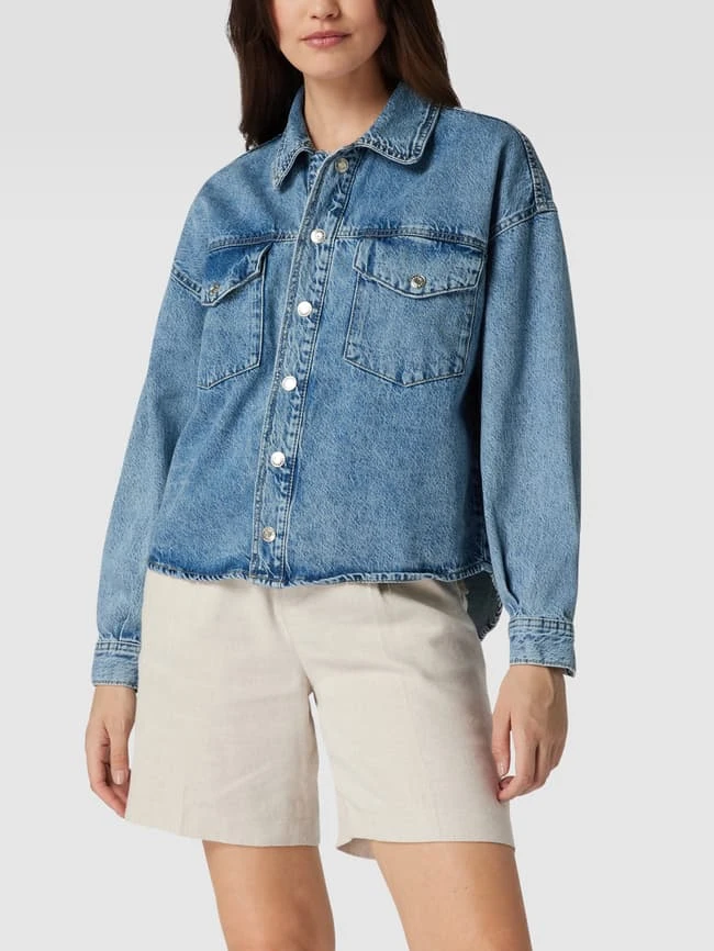 Mango Jeansjacke Mit überschnittenen Schultern - Hellblau 4 Mango Jeansjacke Mit überschnittenen Schultern - Hellblau – Bild 4