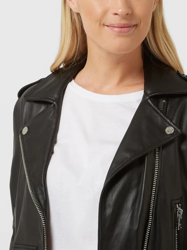 YOUNG POETS SOCIETY Lederjacke Im Biker-Look Modell 'Emma' - Schwarz 3 YOUNG POETS SOCIETY Lederjacke Im Biker-Look Modell 'Emma' - Schwarz – Bild 3