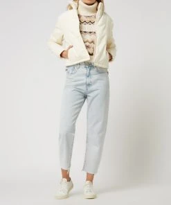 EDITED SHOP 20 URBAN CLASSICS Steppjacke Aus Cord - Ecru