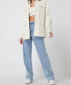 EDITED SHOP 30 Vila Hemdjacke Aus Cord Modell 'Viotas' - Sand