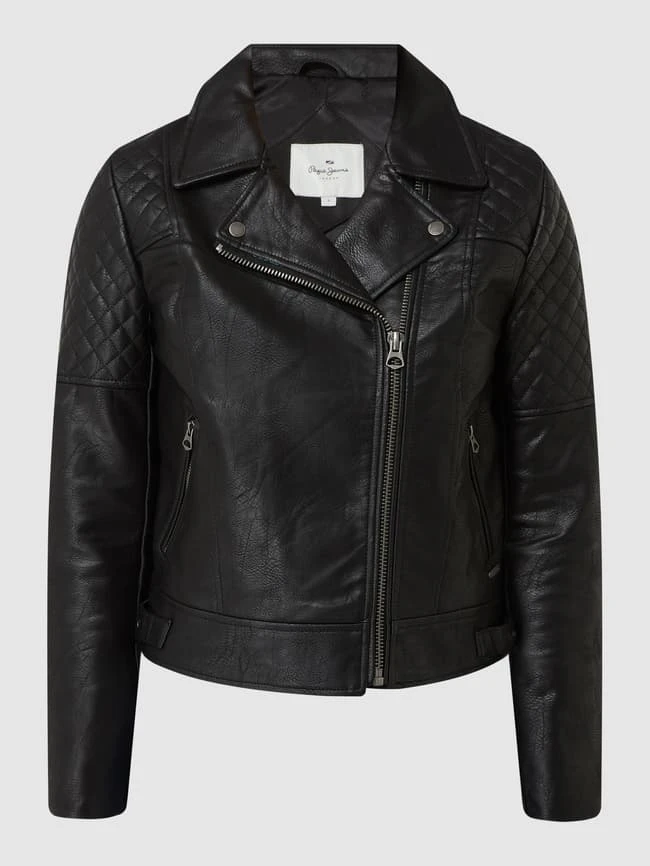 Pepe Jeans Jacke In Leder-Optik Modell 'Astrid' - Schwarz 2 Pepe Jeans Jacke In Leder-Optik Modell 'Astrid' - Schwarz – Bild 2