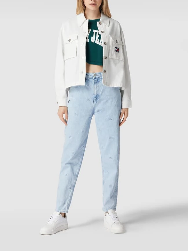 Tommy Jeans Jeansjacke Mit Label-Patch - Offwhite 1 Tommy Jeans Jeansjacke Mit Label-Patch - Offwhite