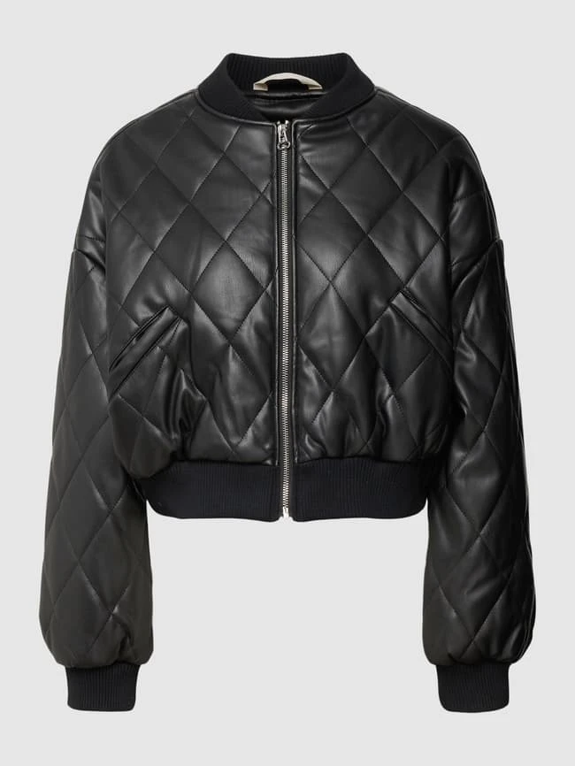 REVIEW Bomberjacke In Leder-Optik - Schwarz 2 REVIEW Bomberjacke In Leder-Optik - Schwarz – Bild 2