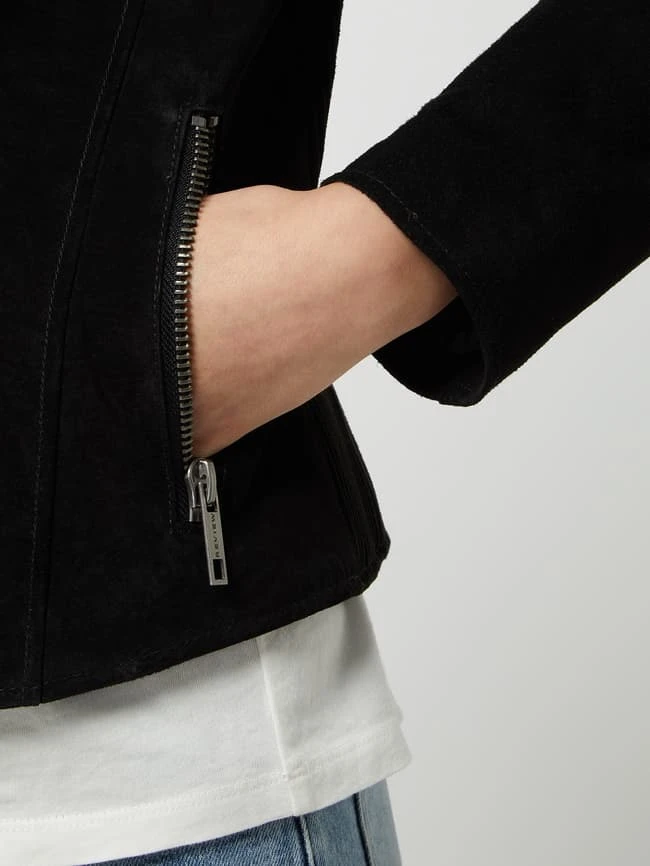 REVIEW Lederjacke Aus Veloursleder - Schwarz 3 REVIEW Lederjacke Aus Veloursleder - Schwarz – Bild 3