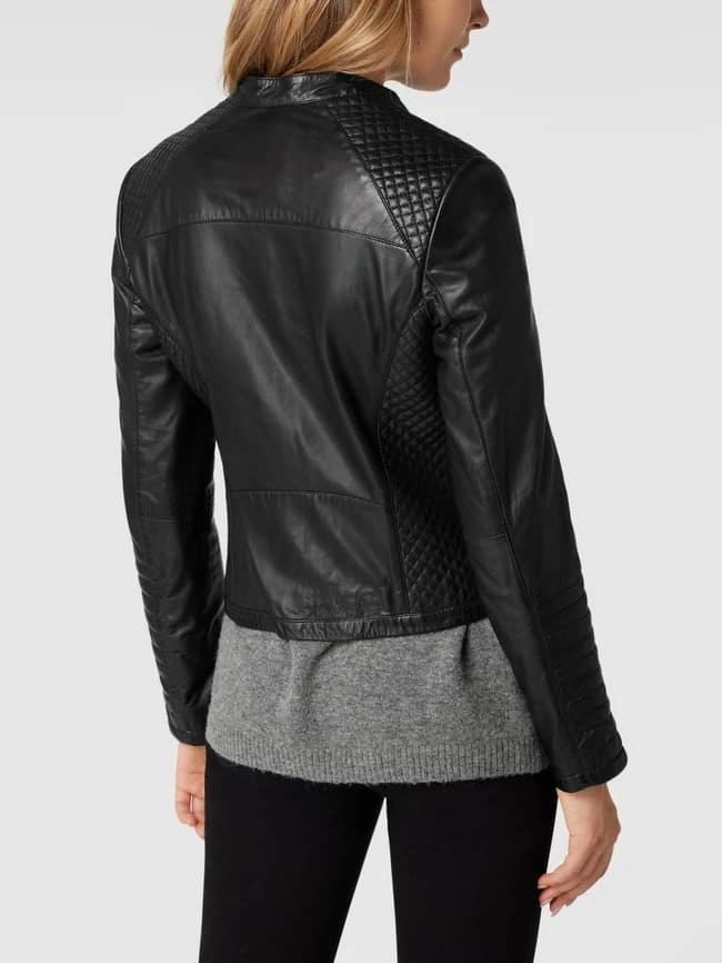 Set Lederjacke Im Biker-Look - Schwarz 5 Set Lederjacke Im Biker-Look - Schwarz – Bild 5