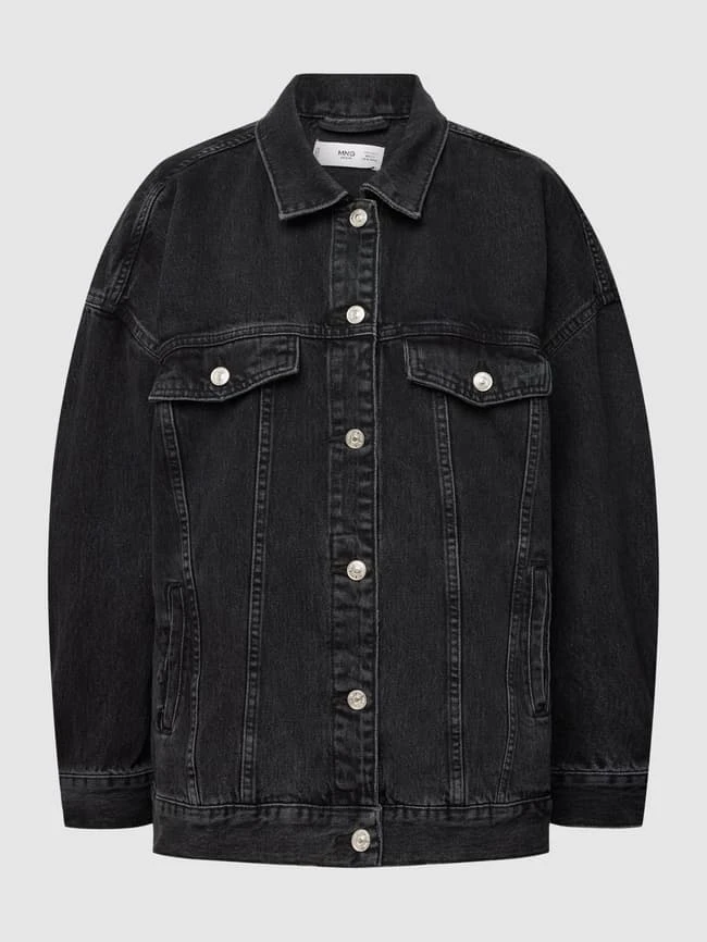 Mango Jeansjacke Mit Knopfleiste Modell 'JACKET DAFNE' - Anthrazit Meliert 2 Mango Jeansjacke Mit Knopfleiste Modell 'JACKET DAFNE' - Anthrazit Meliert – Bild 2