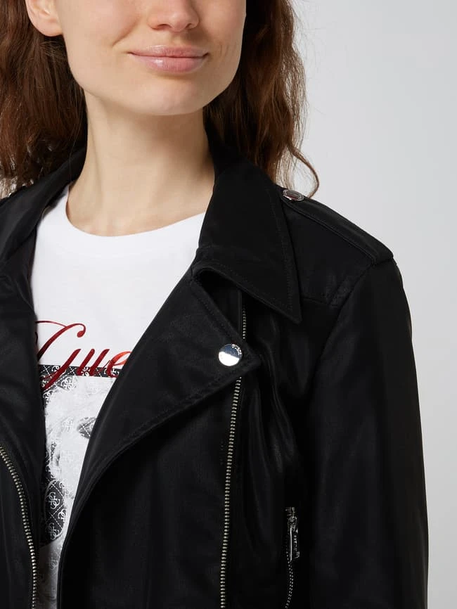 Guess Jacke In Leder-Optik Modell 'Khloe' - Schwarz 3 Guess Jacke In Leder-Optik Modell 'Khloe' - Schwarz – Bild 3