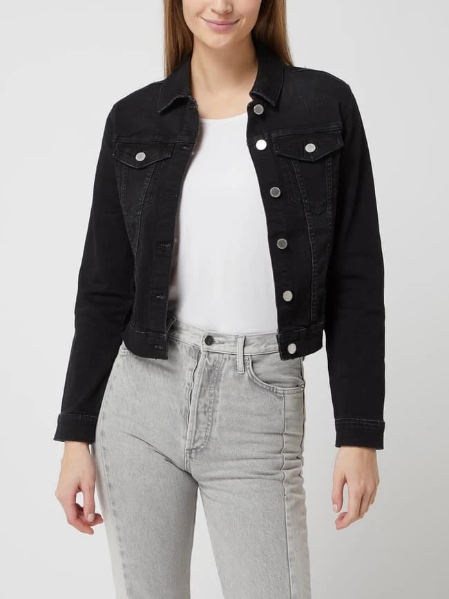 Vila Jeansjacke Mit Stretch-Anteil Modell 'Vineed' - Schwarz 4 Vila Jeansjacke Mit Stretch-Anteil Modell 'Vineed' - Schwarz – Bild 4