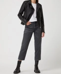 Vila Bikerjacke In Leder-Optik Modell 'Cara' - Schwarz