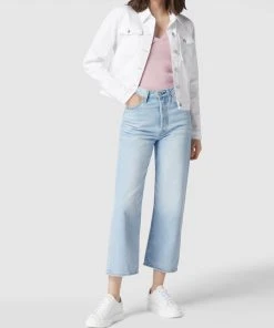 BOSS Casualwear Jeansjacke Mit Pattentaschen Modell 'DENIM JACKET' - Weiß