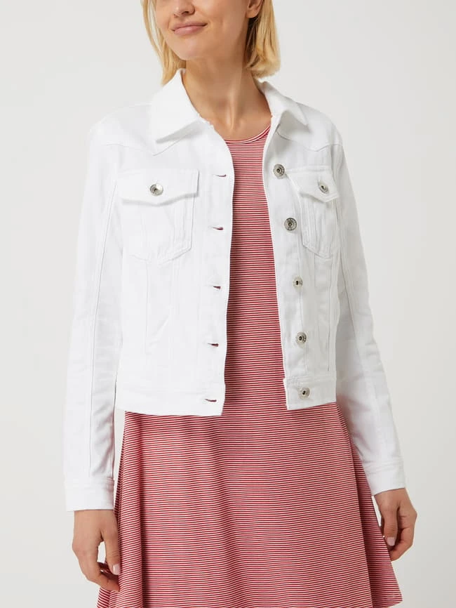 Frieda & Freddies Jeansjacke Mit Stretch-Anteil - Weiß 4 Frieda & Freddies Jeansjacke Mit Stretch-Anteil - Weiß – Bild 4