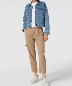 Mango Jeansjacke Mit Kontrastnähten Modell 'VICKY' - Blau