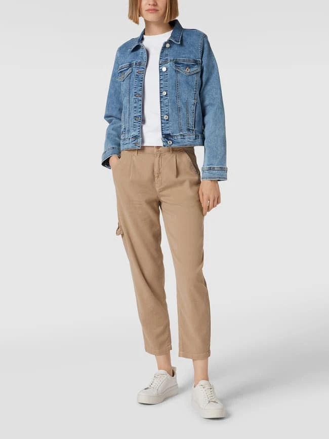 Mango Jeansjacke Mit Kontrastnähten Modell 'VICKY' - Blau 1 Mango Jeansjacke Mit Kontrastnähten Modell 'VICKY' - Blau