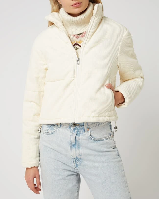 URBAN CLASSICS Steppjacke Aus Cord - Ecru 4 URBAN CLASSICS Steppjacke Aus Cord - Ecru – Bild 4