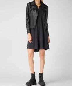 Repeat Lederjacke Im Biker-Look - Schwarz