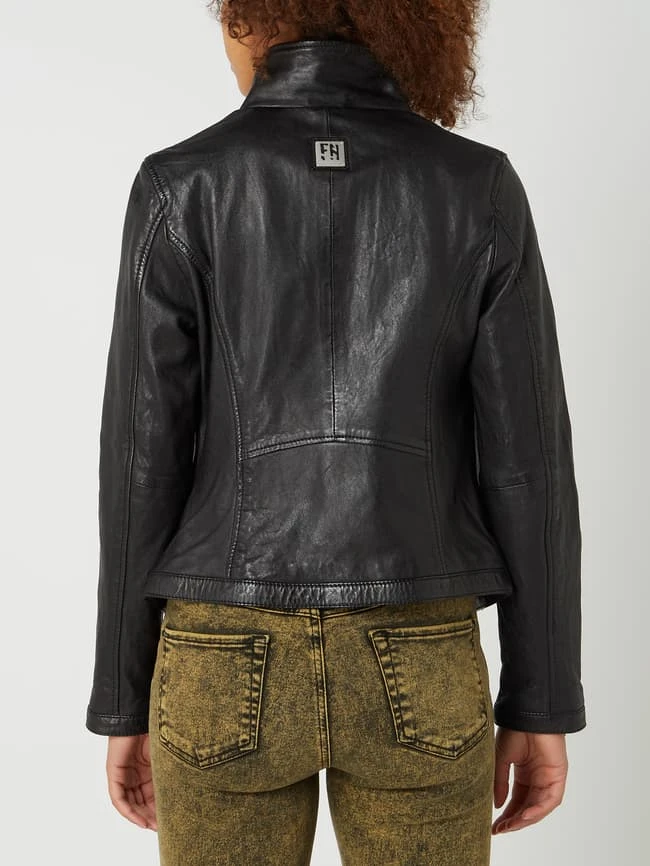 Freaky Nation Lederjacke Im Biker-Look - Schwarz 5 Freaky Nation Lederjacke Im Biker-Look - Schwarz – Bild 5