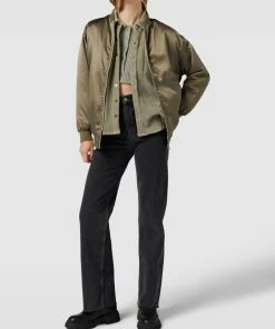 URBAN CLASSICS OVERSIZED Bomberjacke Aus Satin Modell 'Oversized Satin Bomber' - Lindgrün