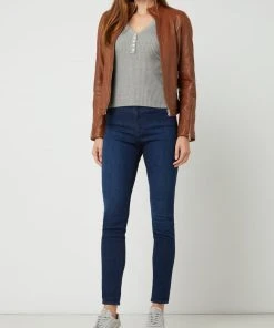 Freaky Nation Lederjacke Im Biker-Look - Camel