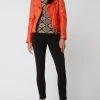 Freaky Nation Lederjacke Im Biker-Look Modell 'Biker Princess' - Orange