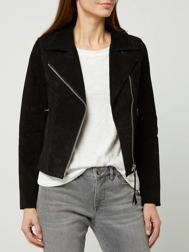 Goosecraft Lederjacke Im Biker-Look Modell 'Jupiter' - Schwarz 4 Goosecraft Lederjacke Im Biker-Look Modell 'Jupiter' - Schwarz – Bild 4