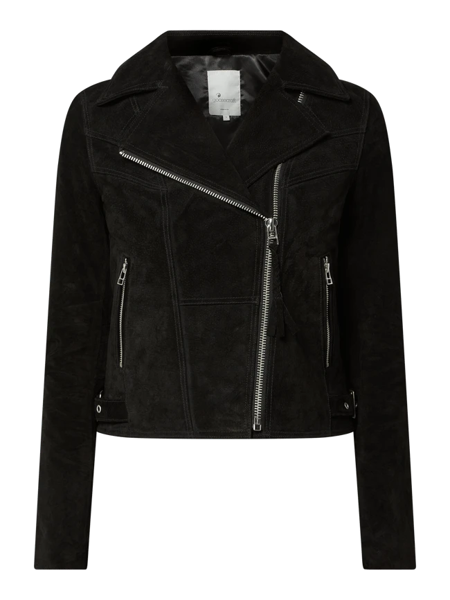 Goosecraft Lederjacke Im Biker-Look Modell 'Jupiter' - Schwarz 2 Goosecraft Lederjacke Im Biker-Look Modell 'Jupiter' - Schwarz – Bild 2
