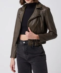 Gipsy Slim Fit Lederjacke Im Biker-Look Modell 'Adine' - Olivgrün -Gipsy Shop 8l6kcc218gs58khk60rk4gqjap23cl1h996l2j1k9134oe9h8l858khl913jik258h84mcql9tb5cgaiad3mccb469i64d9jcgo66phkcph38e1h6ti3gphjcco64e9k6cqj0cg