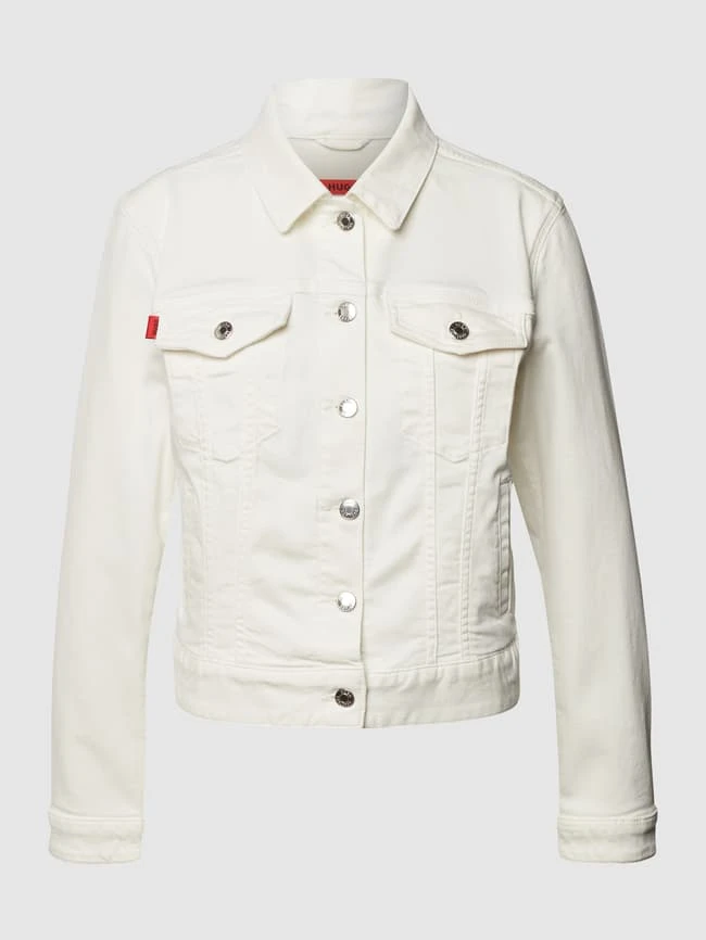 HUGO Jeansjacke Mit Brand-Detail Modell 'Alex' - Weiß 2 HUGO Jeansjacke Mit Brand-Detail Modell 'Alex' - Weiß – Bild 2