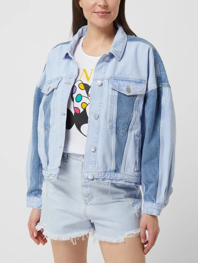 Edc By Esprit Jeansjacke Im Patchwork-Look - Hellblau 4 Edc By Esprit Jeansjacke Im Patchwork-Look - Hellblau – Bild 4