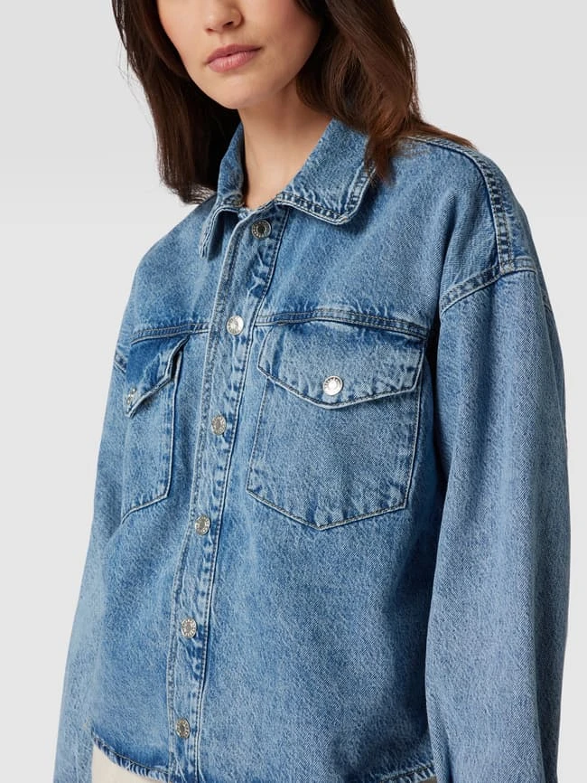 Mango Jeansjacke Mit überschnittenen Schultern - Hellblau 3 Mango Jeansjacke Mit überschnittenen Schultern - Hellblau – Bild 3