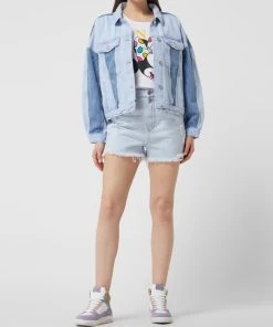 Edc By Esprit Jeansjacke Im Patchwork-Look - Hellblau