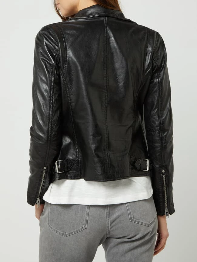 Gipsy Slim Fit Lederjacke Im Biker-Look Modell 'Piper' - Schwarz 5 Gipsy Slim Fit Lederjacke Im Biker-Look Modell 'Piper' - Schwarz – Bild 5