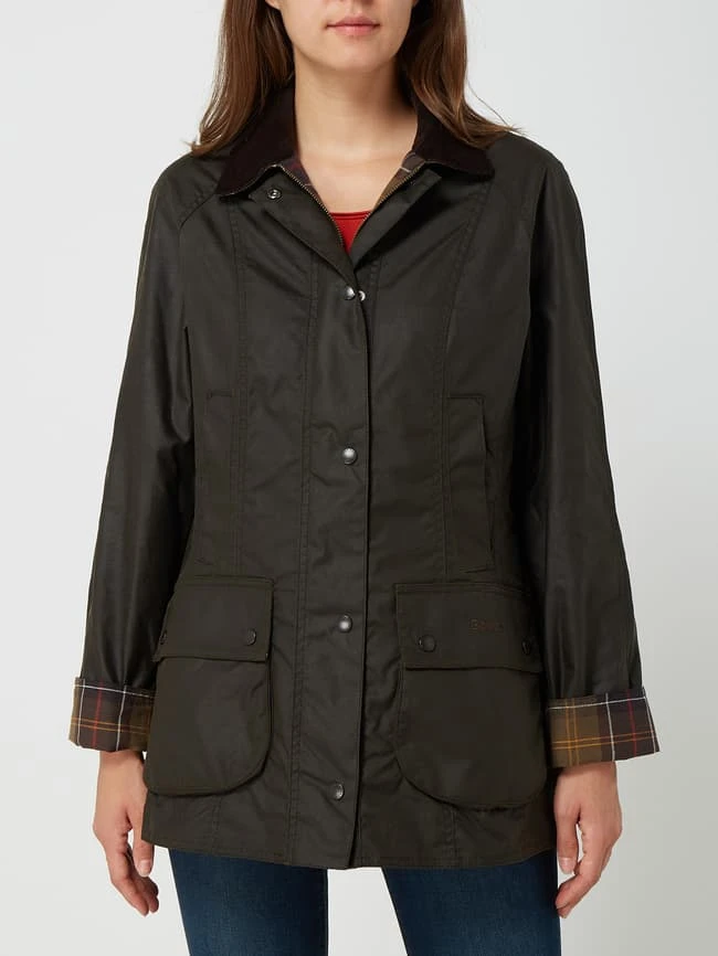 Barbour Jacke Aus Gewachster Baumwolle Modell 'Beadnell Wax' - Olivgrün 4 Barbour Jacke Aus Gewachster Baumwolle Modell 'Beadnell Wax' - Olivgrün – Bild 4