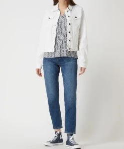 Kaffe Jeansjacke Mit Stretch-Anteil Modell 'Zelina' - Weiß