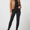 Oui Lederjacke Im Biker-Look - Camel