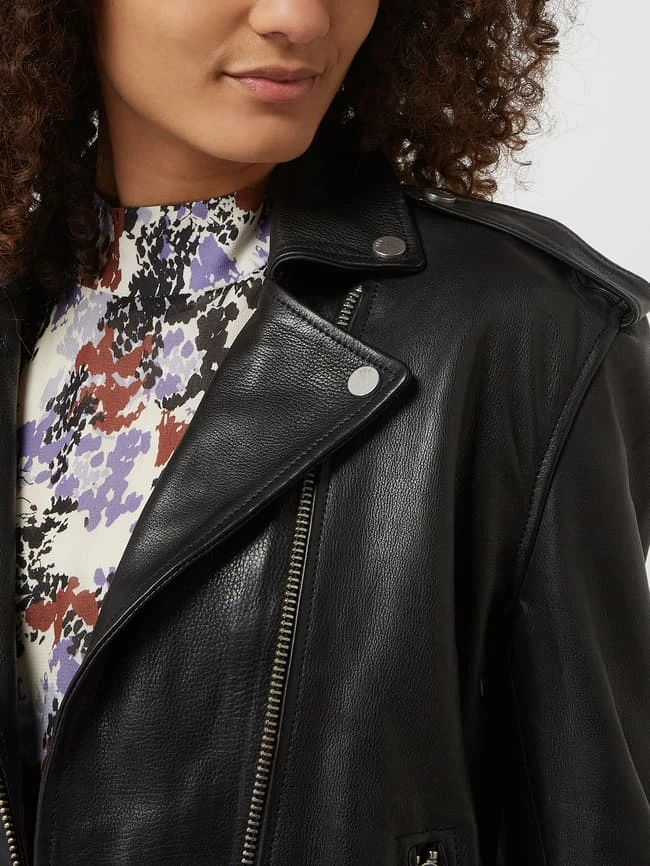 YOUNG POETS SOCIETY Lederjacke Im Biker-Look Modell 'Elea' - Schwarz 3 YOUNG POETS SOCIETY Lederjacke Im Biker-Look Modell 'Elea' - Schwarz – Bild 3