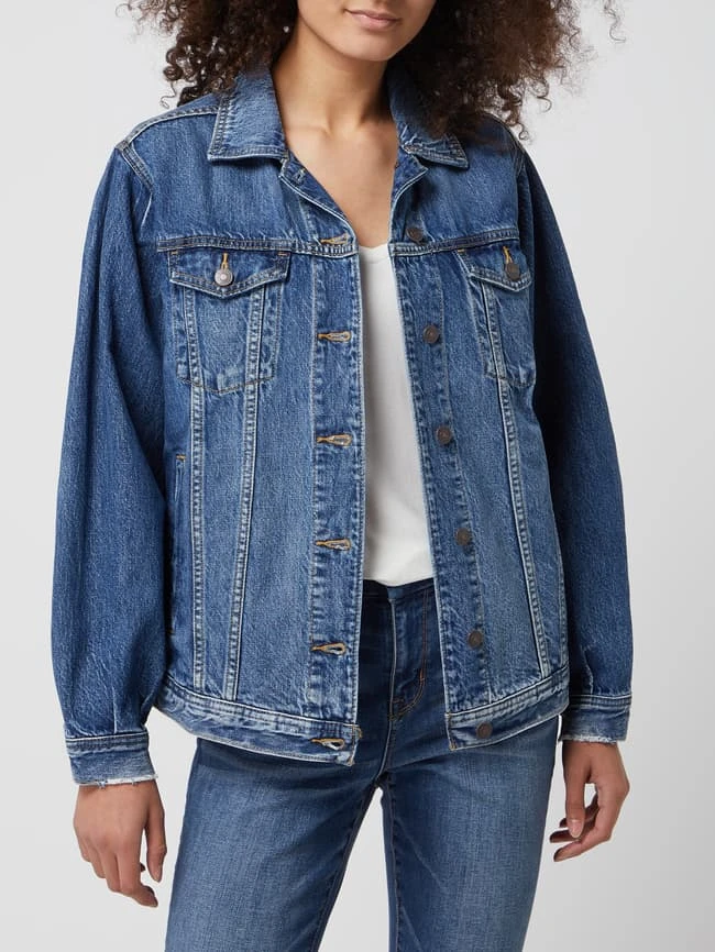 American Eagle Oversized Jeansjacke Aus Baumwolle - Blau 4 American Eagle Oversized Jeansjacke Aus Baumwolle - Blau – Bild 4