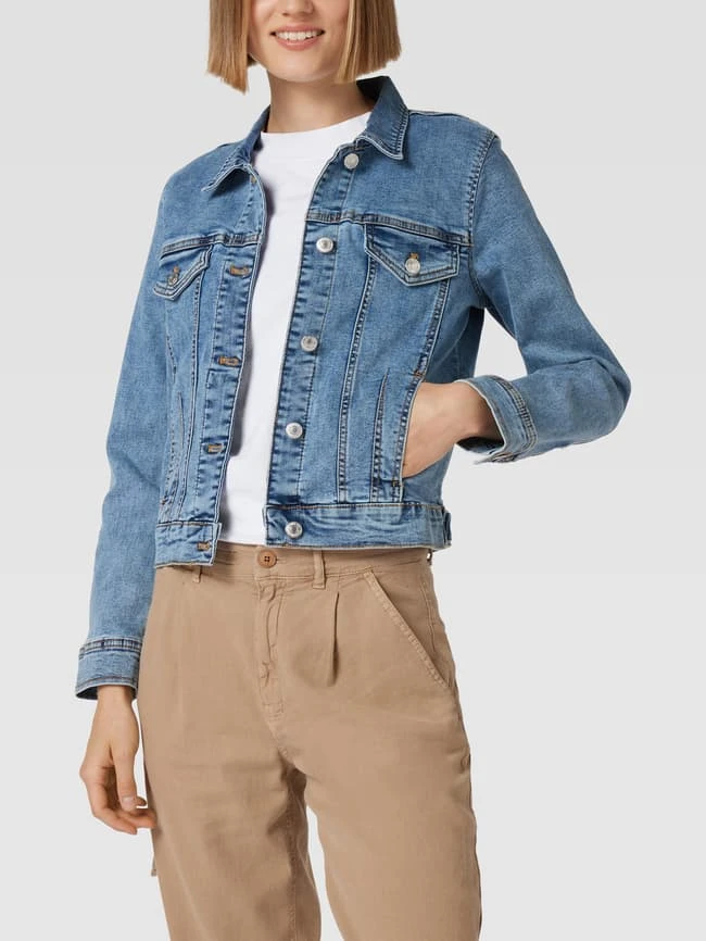 Mango Jeansjacke Mit Kontrastnähten Modell 'VICKY' - Blau 4 Mango Jeansjacke Mit Kontrastnähten Modell 'VICKY' - Blau – Bild 4