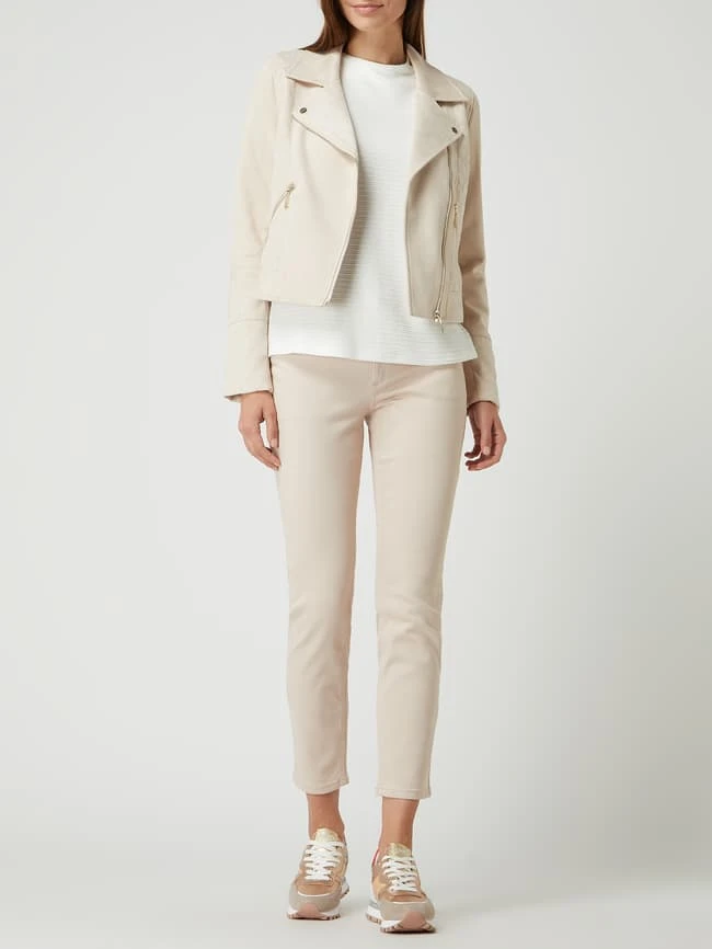 Comma Jacke Im Biker-Look - Sand 1 Comma Jacke Im Biker-Look - Sand