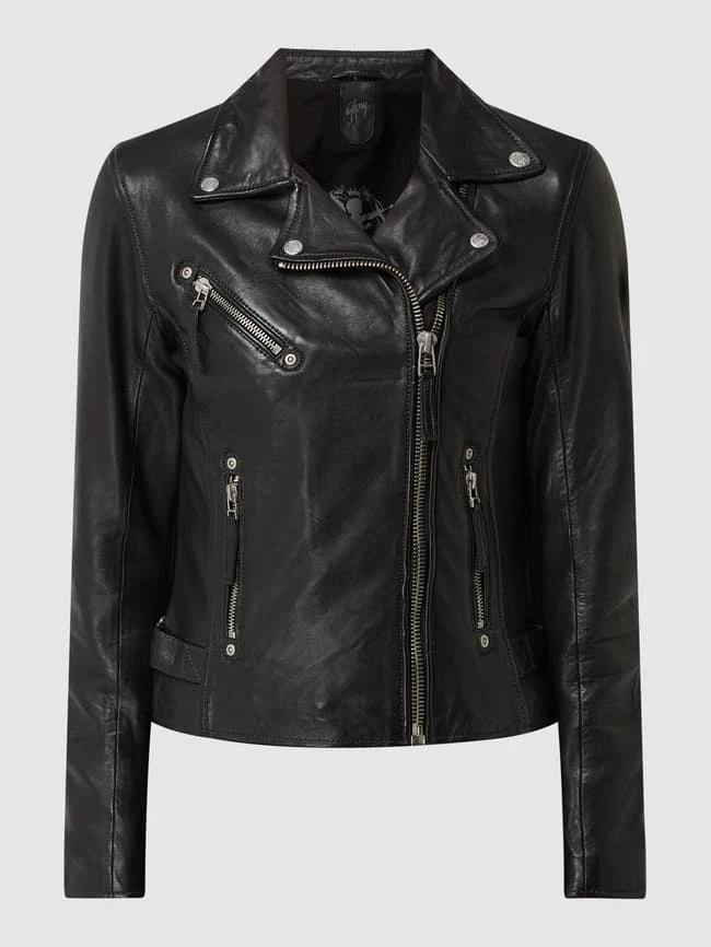 Gipsy Regular Fit Lederjacke Im Biker-Look - Schwarz 2 Gipsy Regular Fit Lederjacke Im Biker-Look - Schwarz – Bild 2