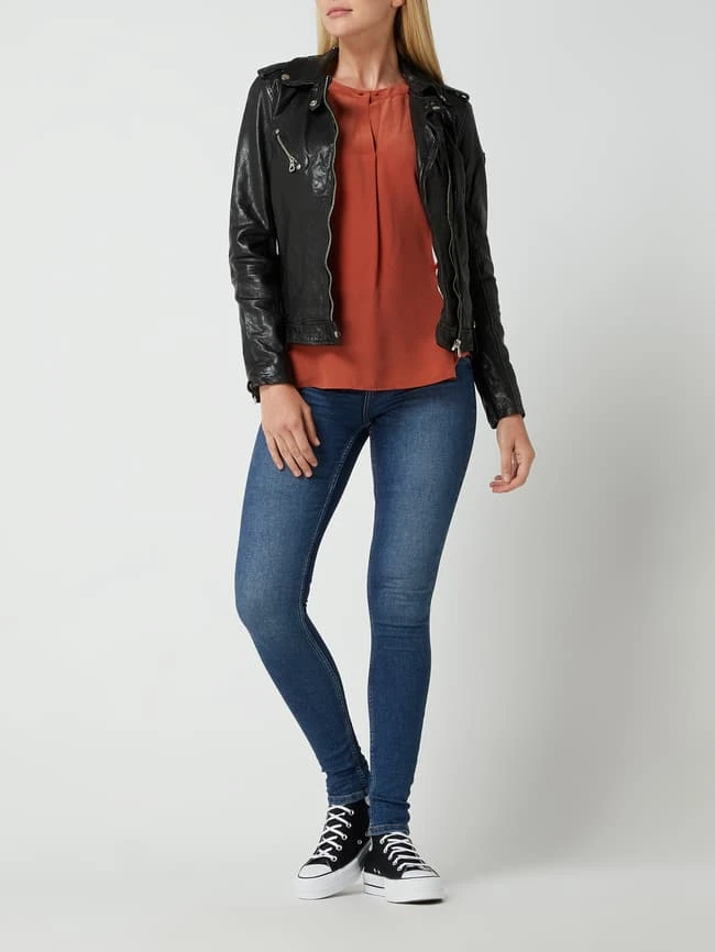 Gipsy Lederjacke Im Biker-Look Modell 'Famos' - Schwarz 1 Gipsy Lederjacke Im Biker-Look Modell 'Famos' - Schwarz