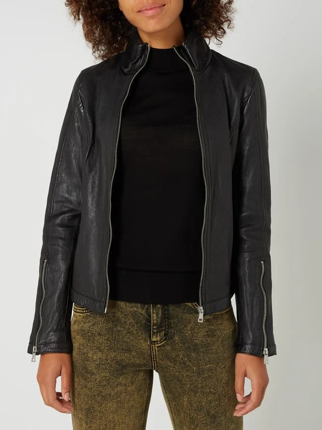 Freaky Nation Lederjacke Im Biker-Look - Schwarz 4 Freaky Nation Lederjacke Im Biker-Look - Schwarz – Bild 4