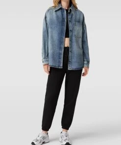 Drykorn Oversized Jeansjacke Mit Sportmanschetten Modell 'VARIN' - Jeans