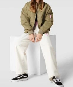 REVIEW Bomberjacke Mit Label-Details - Lindgrün