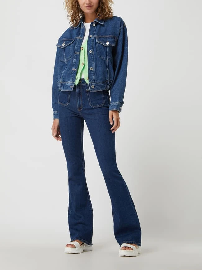 Mango Jeansjacke Aus Baumwolle Modell 'Mabel' - Blau Meliert 1 Mango Jeansjacke Aus Baumwolle Modell 'Mabel' - Blau Meliert