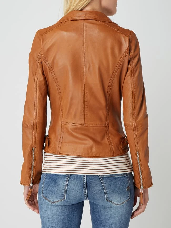 Freaky Nation Lederjacke Im Biker-Look Modell 'Biker Princess' - Camel 5 Freaky Nation Lederjacke Im Biker-Look Modell 'Biker Princess' - Camel – Bild 5