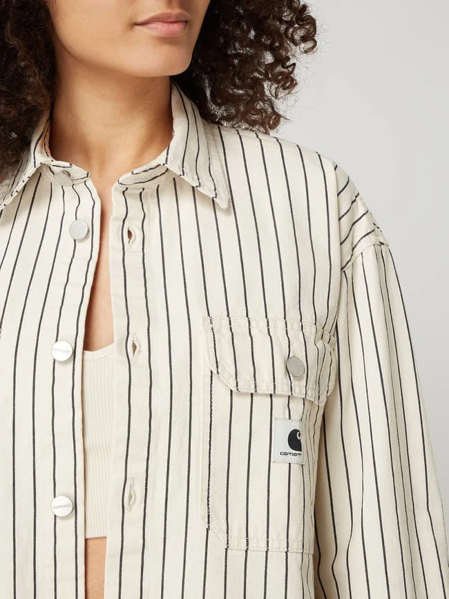 Carhartt Work In Progress Jeansjacke Mit Streifenmuster - Weiß 3 Carhartt Work In Progress Jeansjacke Mit Streifenmuster - Weiß – Bild 3