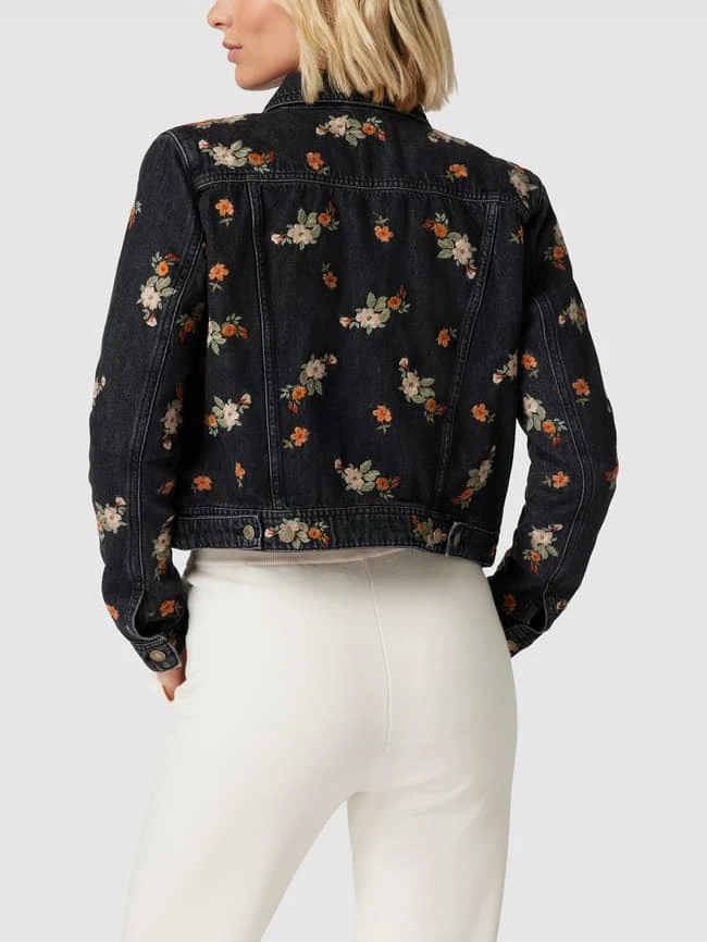 Guess Jeansjacke Mit Floralen Stickereien Modell 'DORIA' - Dunkelgrau 5 Guess Jeansjacke Mit Floralen Stickereien Modell 'DORIA' - Dunkelgrau – Bild 5